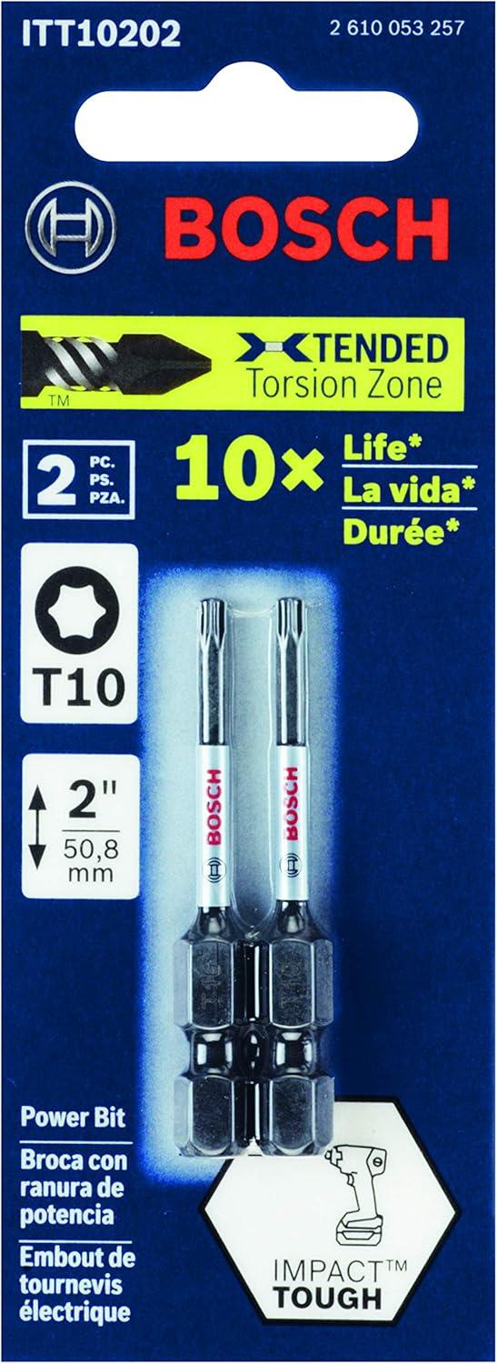 imageBOSCH ITT2035B 10Pack 312 In Torx 20 Impact Tough Screwdriving Power Bits2 In