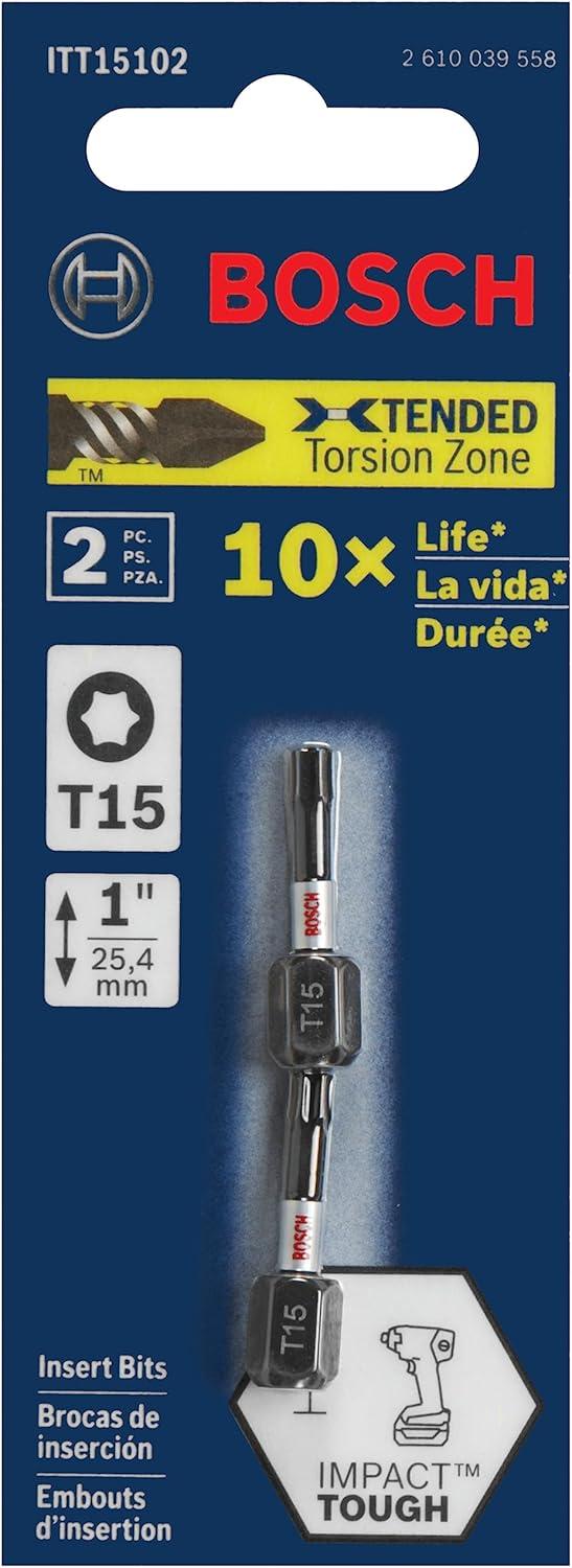 imageBOSCH ITT256B 10Pack 6 In Torx 25 Impact Tough Screwdriving Power Bits1 In