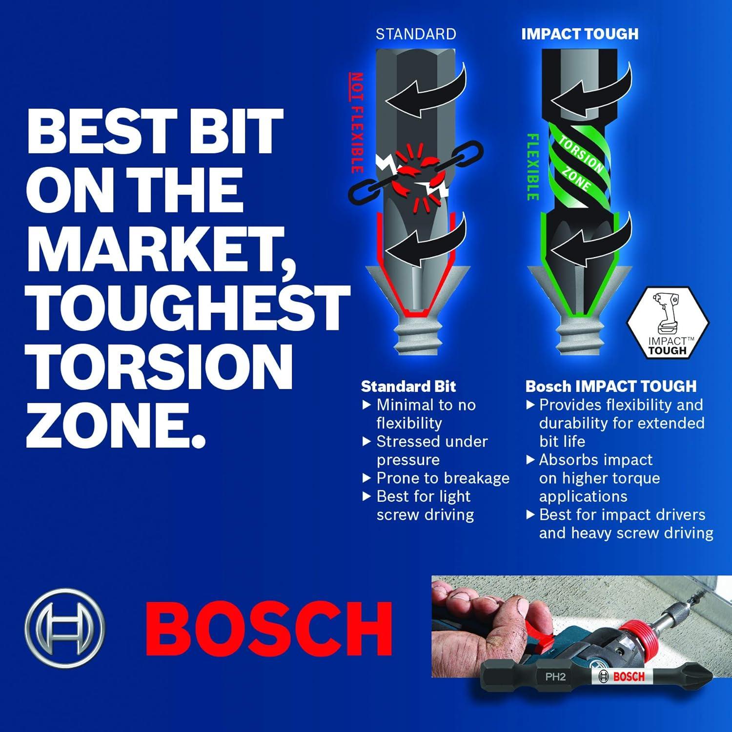 imageBOSCH ITT256B 10Pack 6 In Torx 25 Impact Tough Screwdriving Power Bits312 In