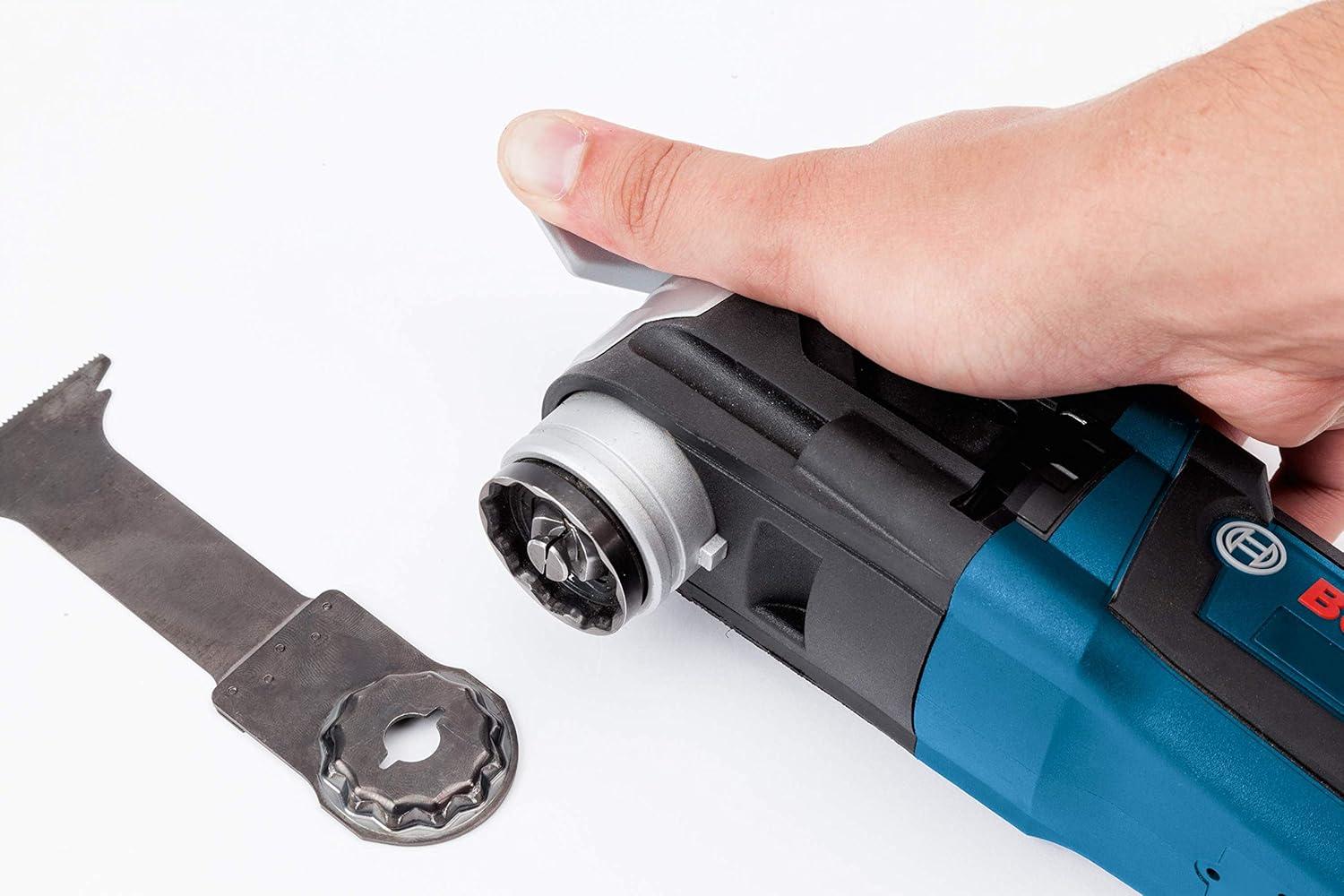 imageBOSCH OSP114 1Piece 114 In Starlock Oscillating Multi Tool Wood CurvedTec HighCarbon Steel Plunge Cut Blade for HeavyDuty GeneralPurpose Applications in Wood