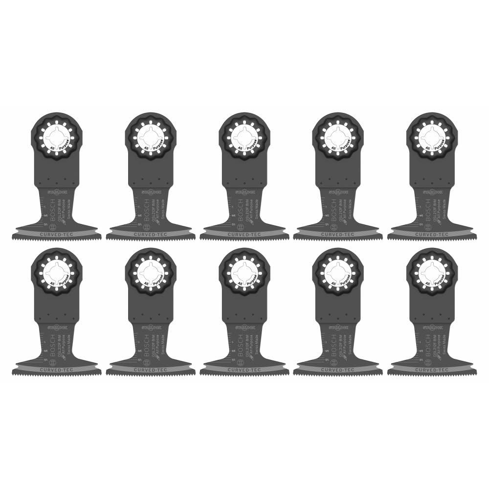 imageBOSCH Starlock OSL114F3 Oscillating MultiTool Blade 114 Inch BiMetal Plunge Cut Swiss Precision 3D Fit Interface Compatible with OIS Tools Professional Wood Metal amp Drywall Cutting212 In