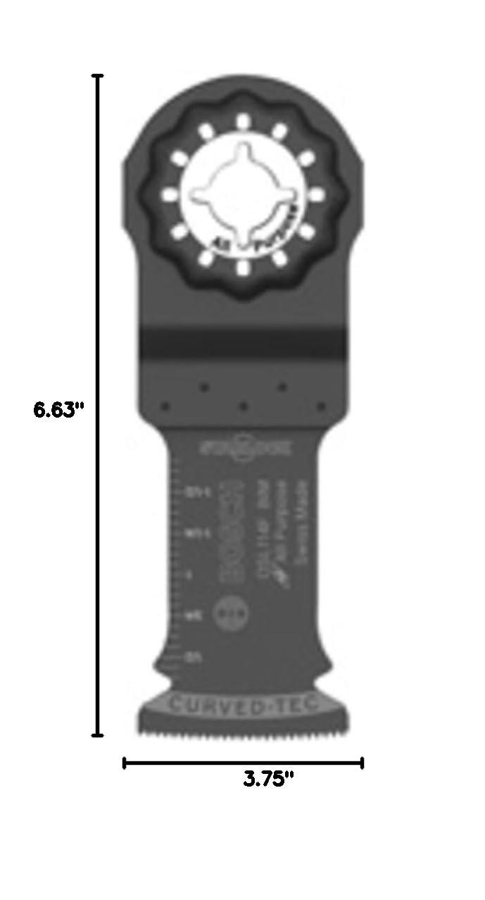imageBOSCH Starlock OSL114F3 Oscillating MultiTool Blade 114 Inch BiMetal Plunge Cut Swiss Precision 3D Fit Interface Compatible with OIS Tools Professional Wood Metal amp Drywall Cutting114 In