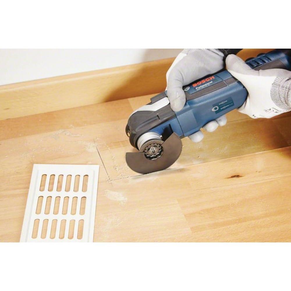 imageBOSCH Starlock OSL114F3 Oscillating MultiTool Blade 114 Inch BiMetal Plunge Cut Swiss Precision 3D Fit Interface Compatible with OIS Tools Professional Wood Metal amp Drywall Cutting4 In
