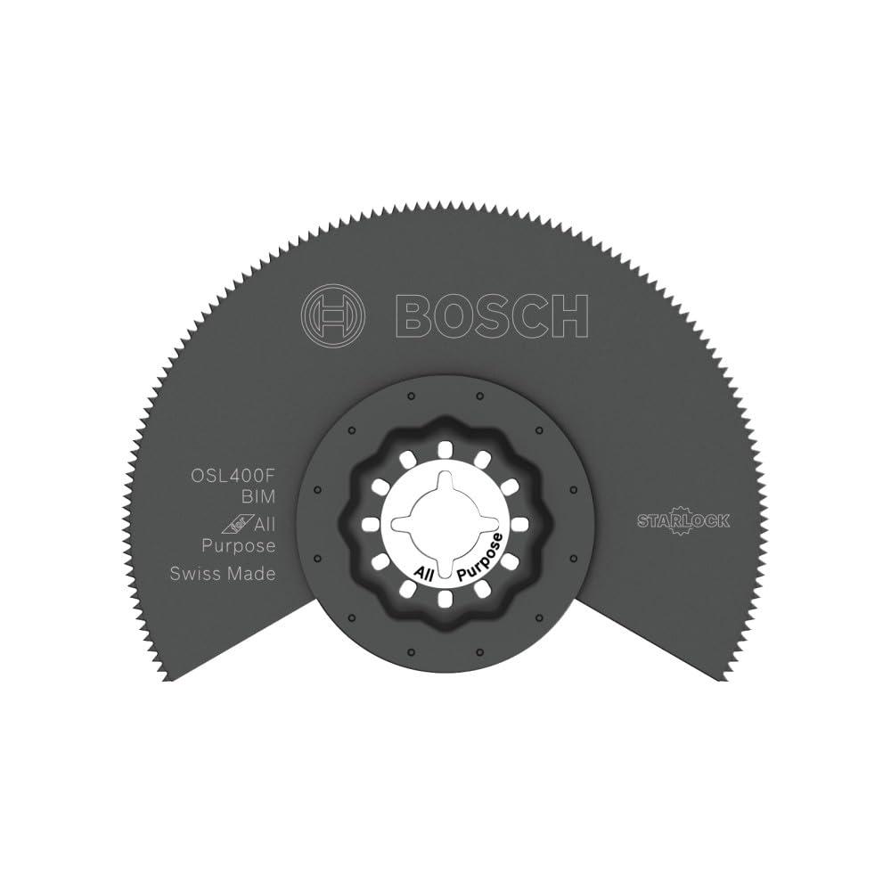 imageBOSCH Starlock OSL114F3 Oscillating MultiTool Blade 114 Inch BiMetal Plunge Cut Swiss Precision 3D Fit Interface Compatible with OIS Tools Professional Wood Metal amp Drywall Cutting4 In