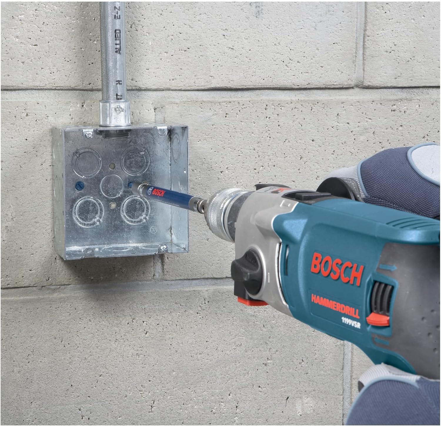 imageBOSCH TC100 532 in x 312 in Flat Shank Hex Masonry Drill Bit Silver312Inch