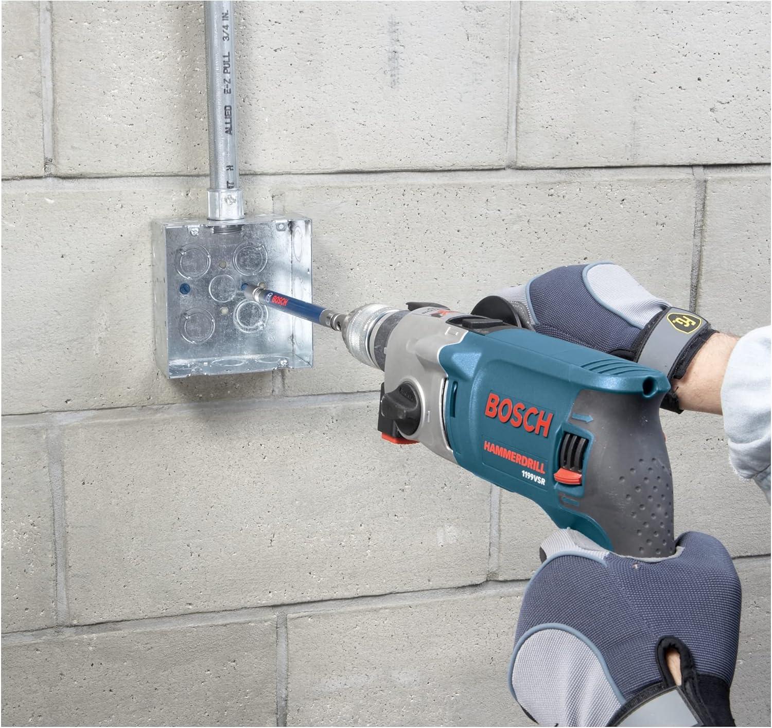 imageBOSCH TC100 532 in x 312 in Flat Shank Hex Masonry Drill Bit Silver312Inch