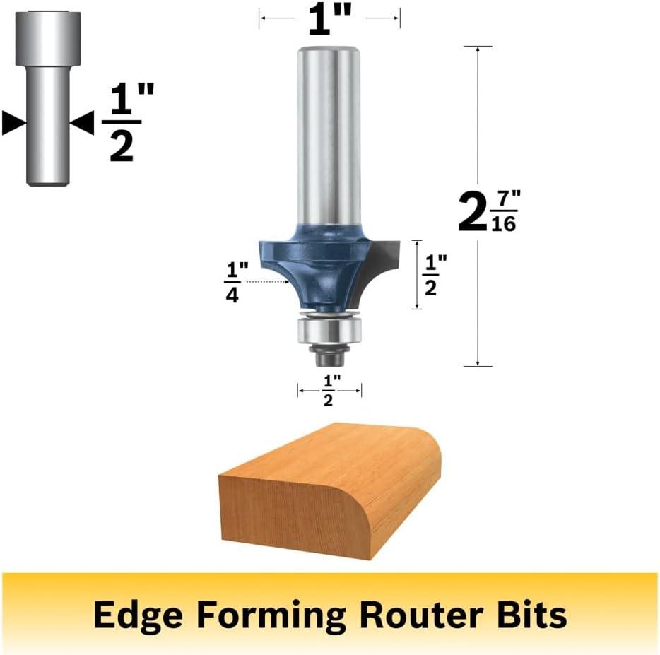 imageBosch 84405M 14 in x 12 in Carbide Tipped Roundover Bit