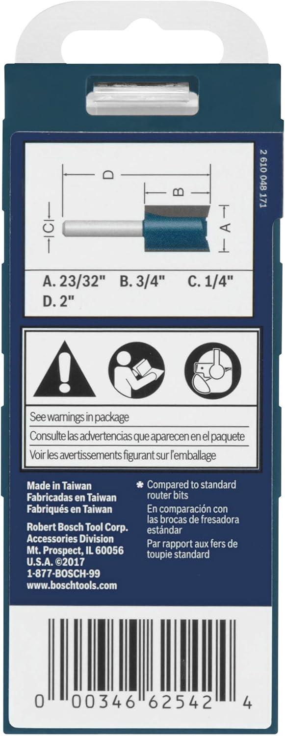 imageBosch 84602MC 2332 in x 34 in CarbideTipped Plywood Mortising Router Bit