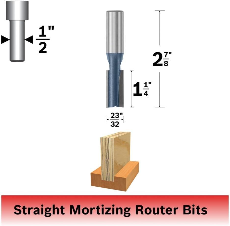 imageBosch 84603M 2332 in x 114 in Carbide Tipped Plywood Mortising Bit