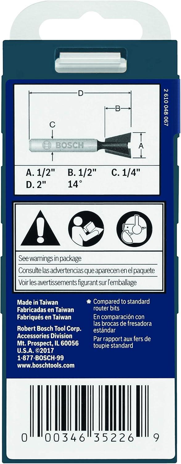 imageBosch 84703M 14 x 12 In Carbide Tipped Dovetail Bit