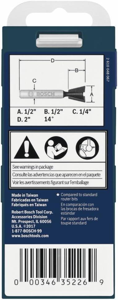 imageBosch 84703MC 14 x 12 in CarbideTipped Dovetail Router Bit