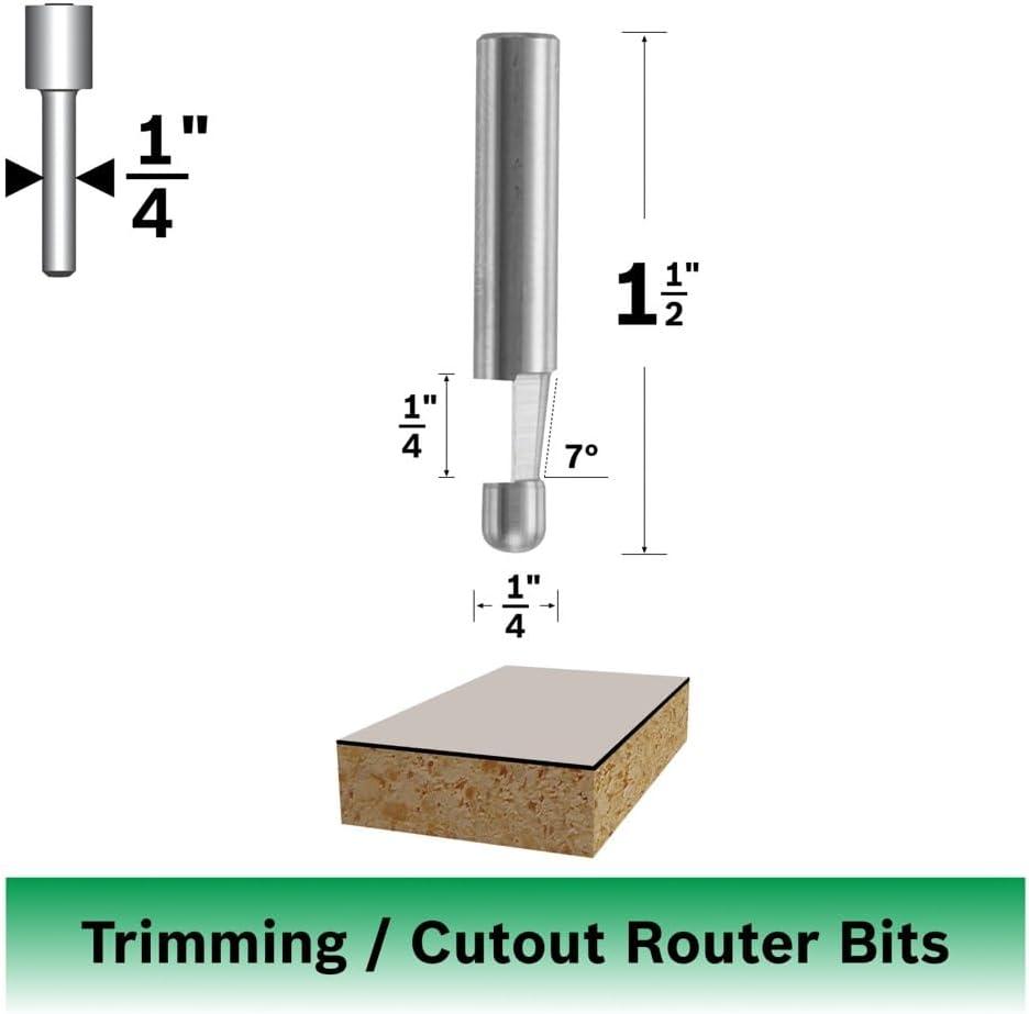 imageBosch 85286 7 x 14 in Solid Carbide 1Flute Bevel Trim Bit