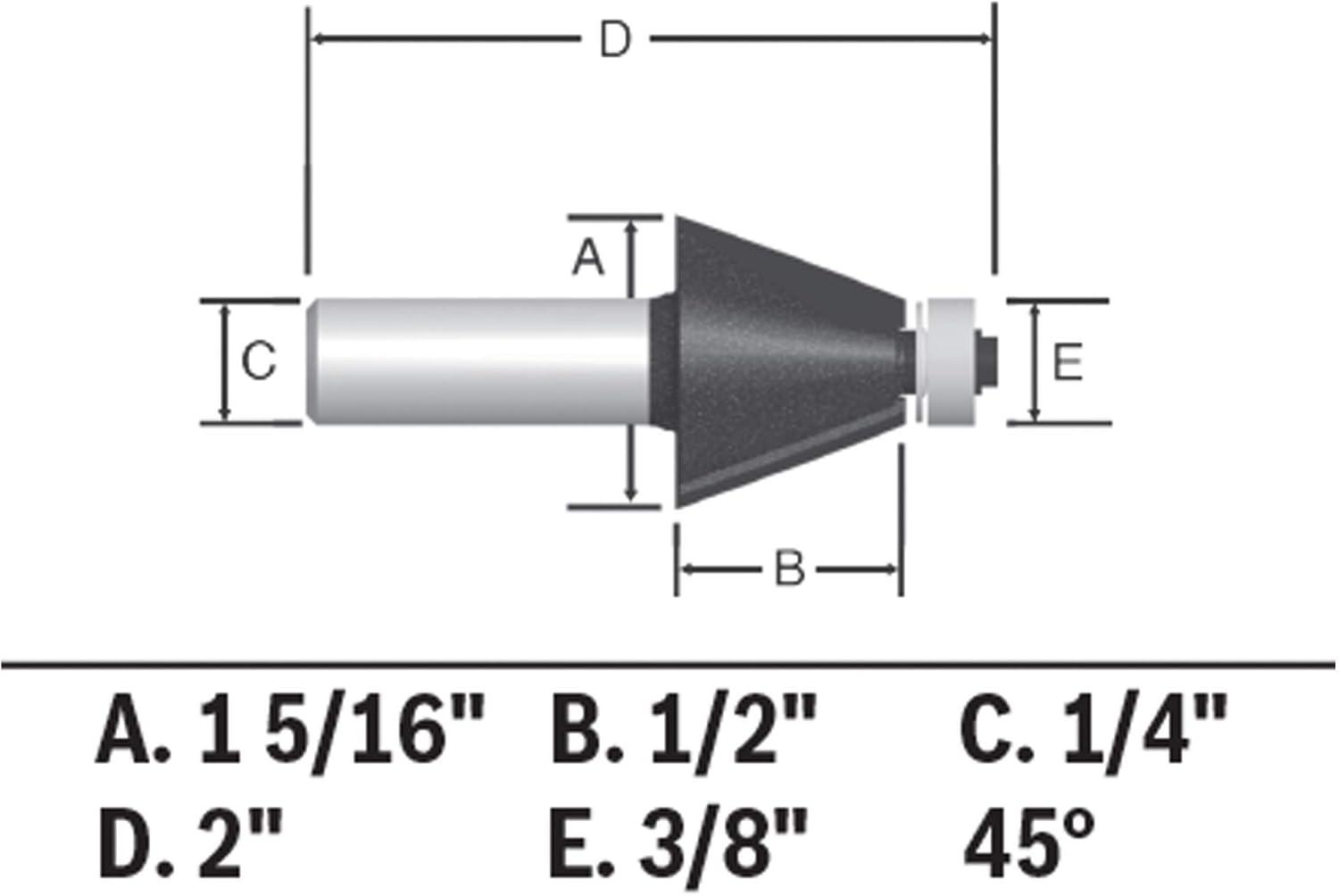 imageBosch 85298MC 114 in Chamfer Router Bit