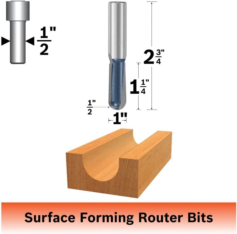 imageBosch 85451M 12 in x 1 in Carbide Tipped Extended Round Nose Bit