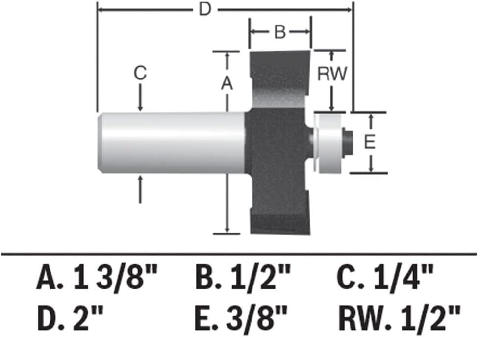 imageBosch 85614M 12 in x 12 in Carbide Tipped Rabbeting Bit