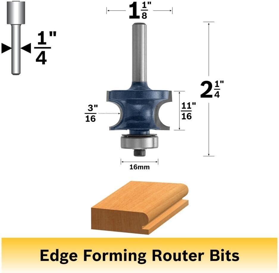 imageBosch 85666M 316 in x 1116 in Carbide Tipped Edge Beading Bit