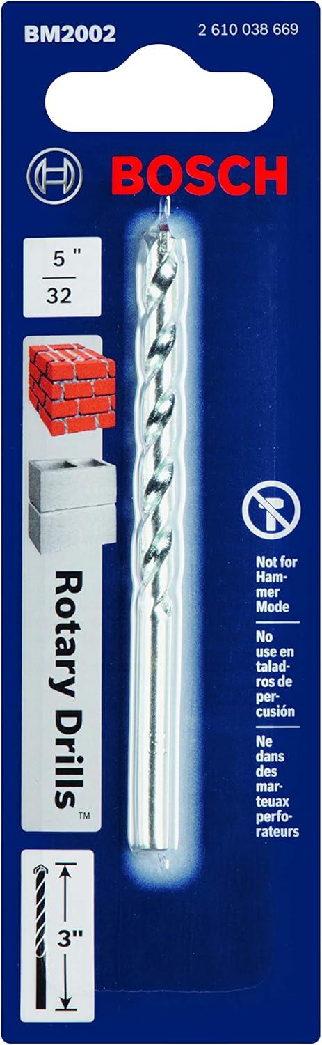 imageBosch BM2002 532inch Fast Spiral Rotary Masonry Drill Bit for Brick and Block 532 X 2 X 3