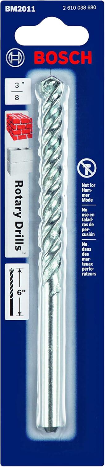 imageBosch BM2011 38inch Fast Spiral Rotary Masonry Drill Bit for Brick and Block 38 X 4 X 6