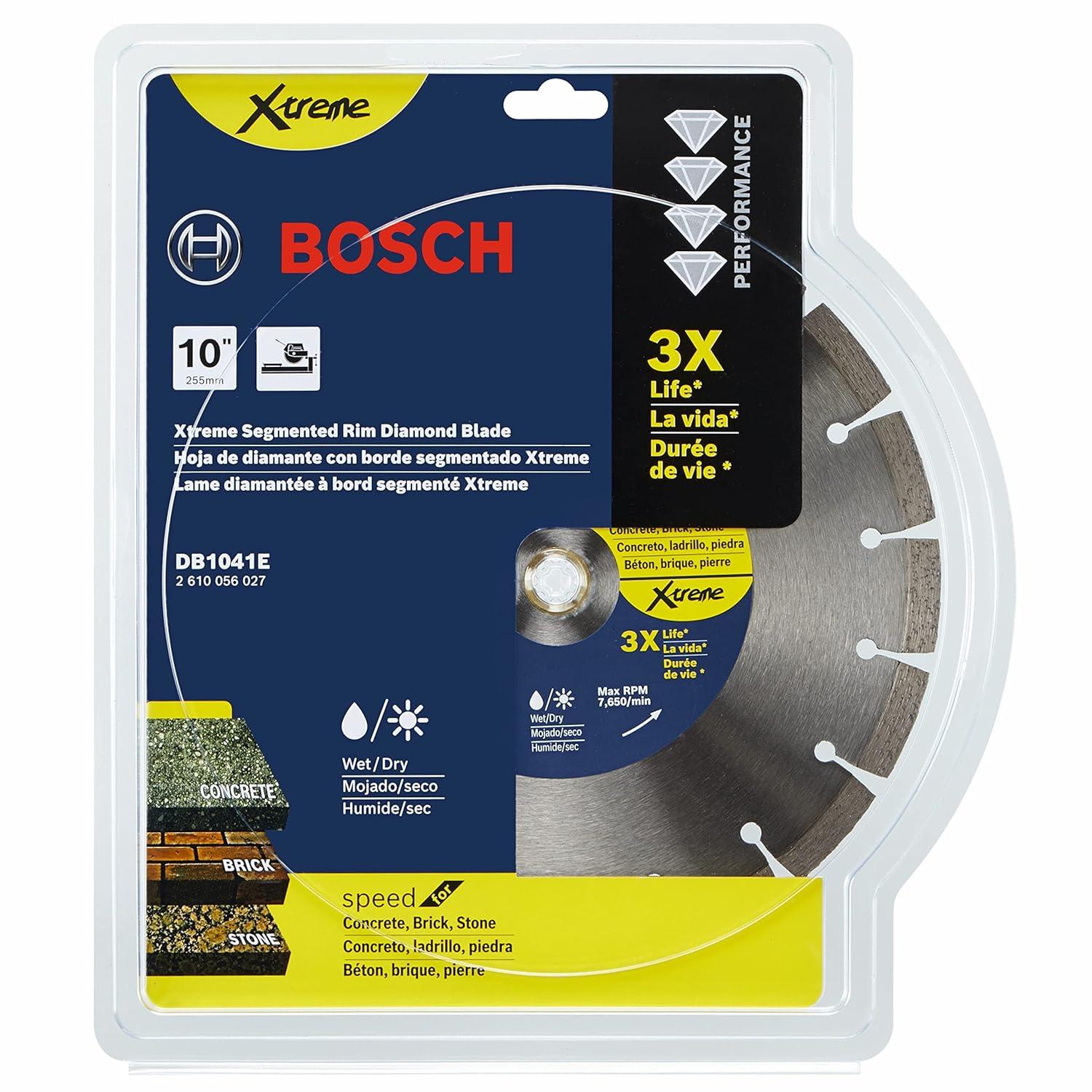 imageBosch DB441C 4 in Premium Segmented Rim Diamond Blade for Universal Rough Cuts10 In