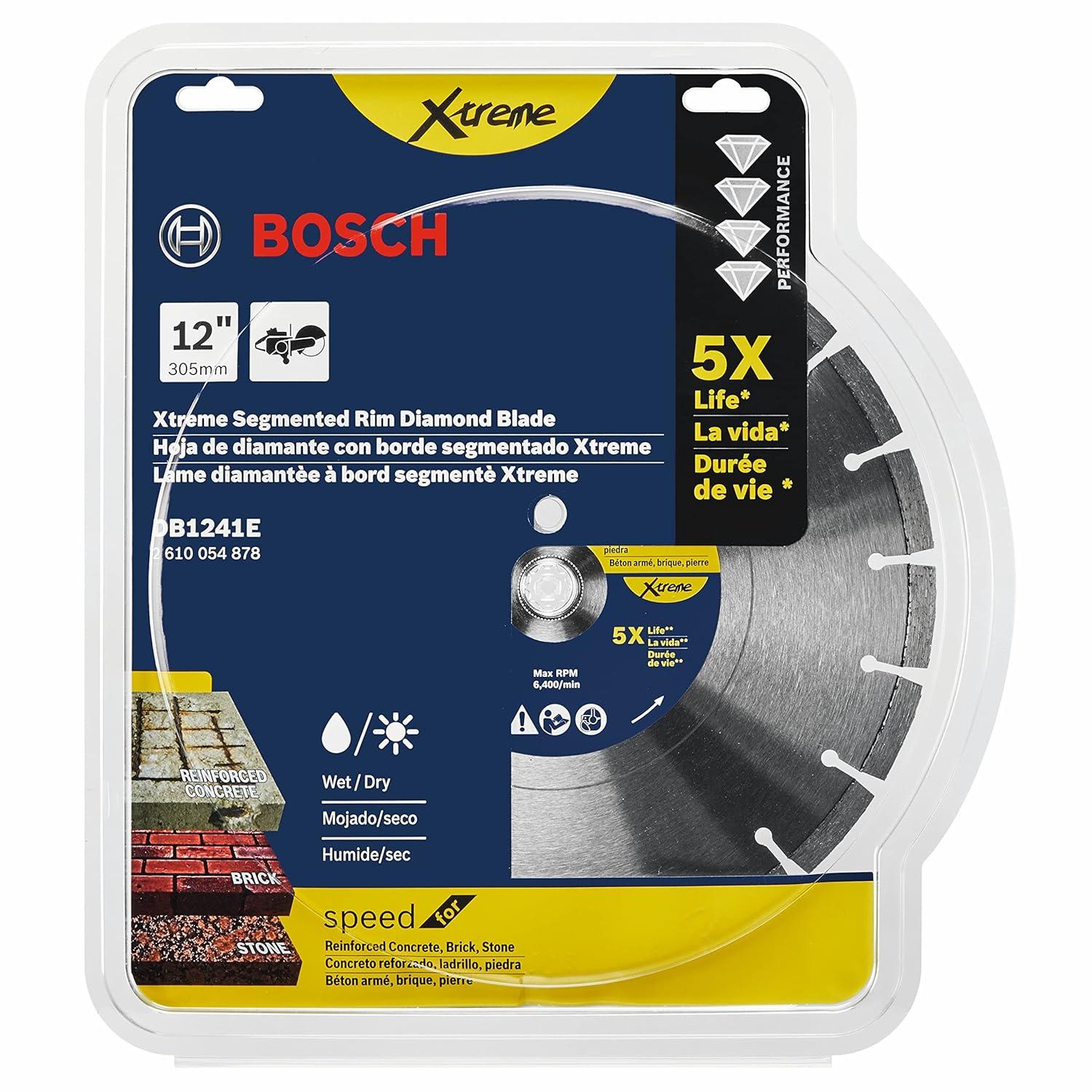 imageBosch DB441C 4 in Premium Segmented Rim Diamond Blade for Universal Rough Cuts12 In