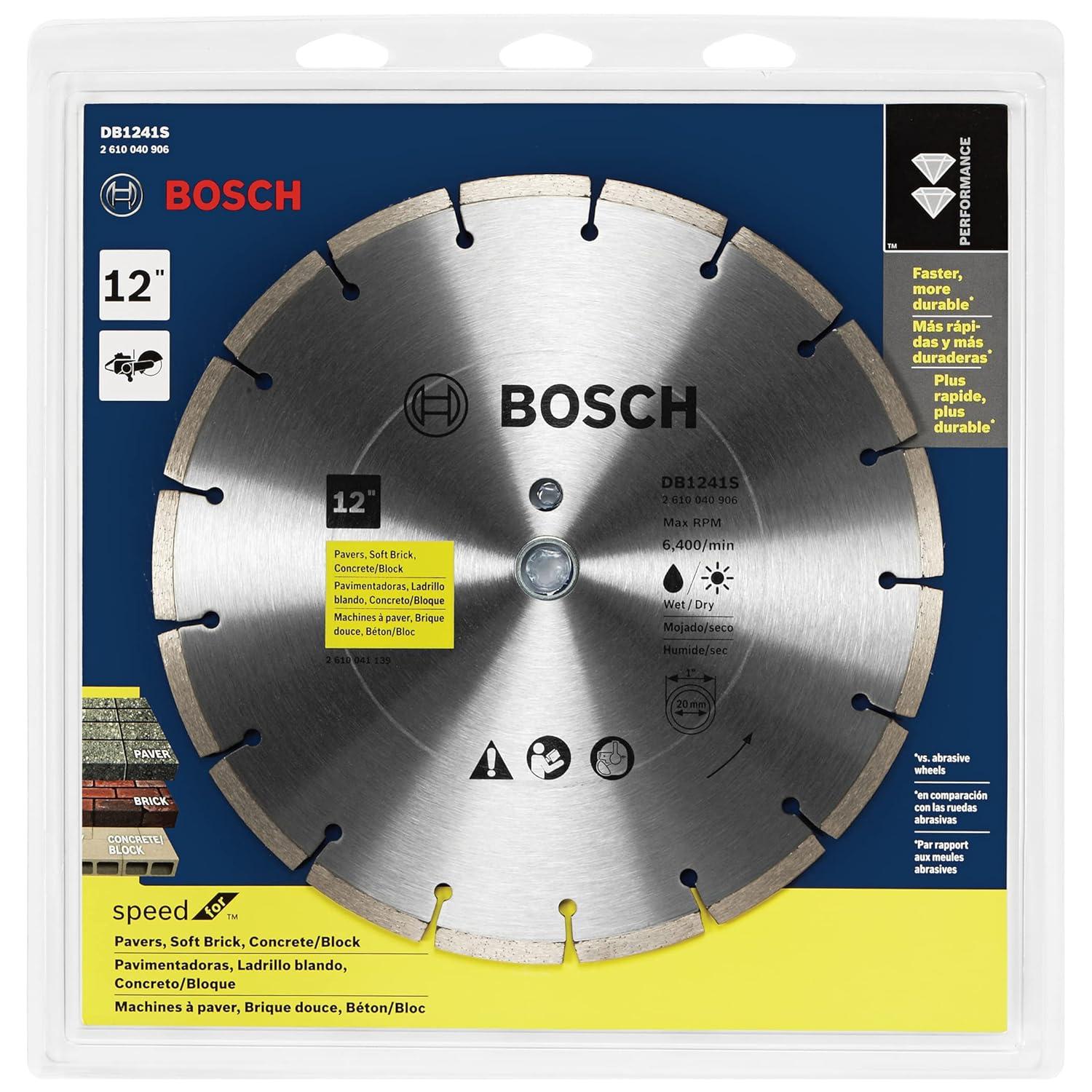 imageBosch DB441C 4 in Premium Segmented Rim Diamond Blade for Universal Rough Cuts12 In