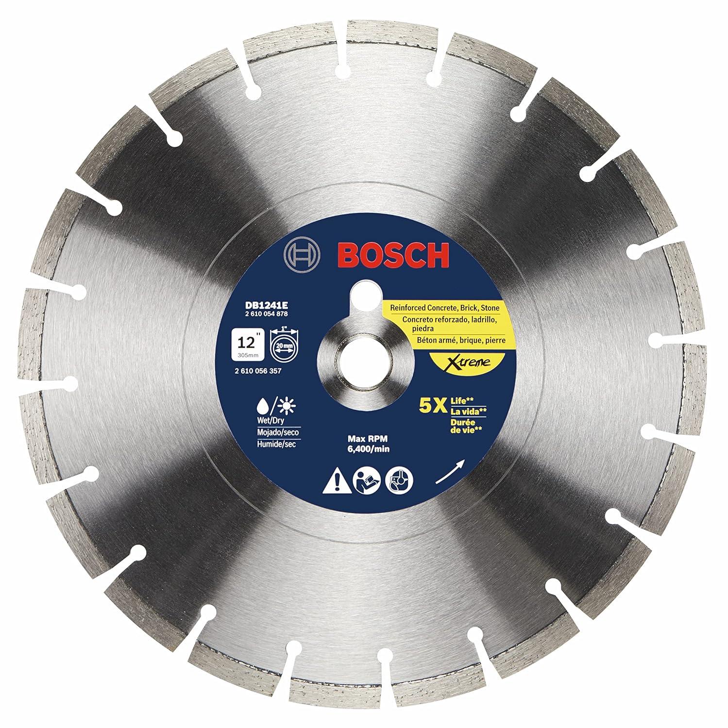 imageBosch DB441C 4 in Premium Segmented Rim Diamond Blade for Universal Rough Cuts12 In