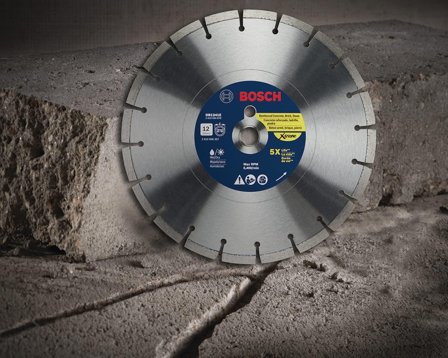 imageBosch DB441C 4 in Premium Segmented Rim Diamond Blade for Universal Rough Cuts12 In