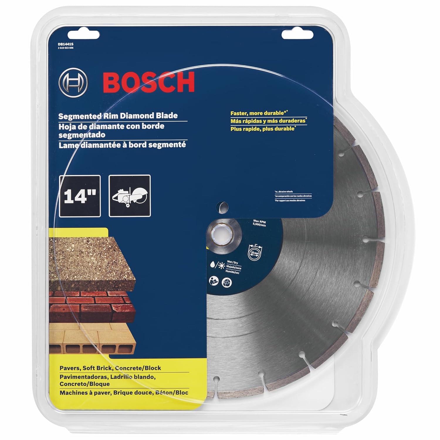 imageBosch DB441C 4 in Premium Segmented Rim Diamond Blade for Universal Rough Cuts14 In