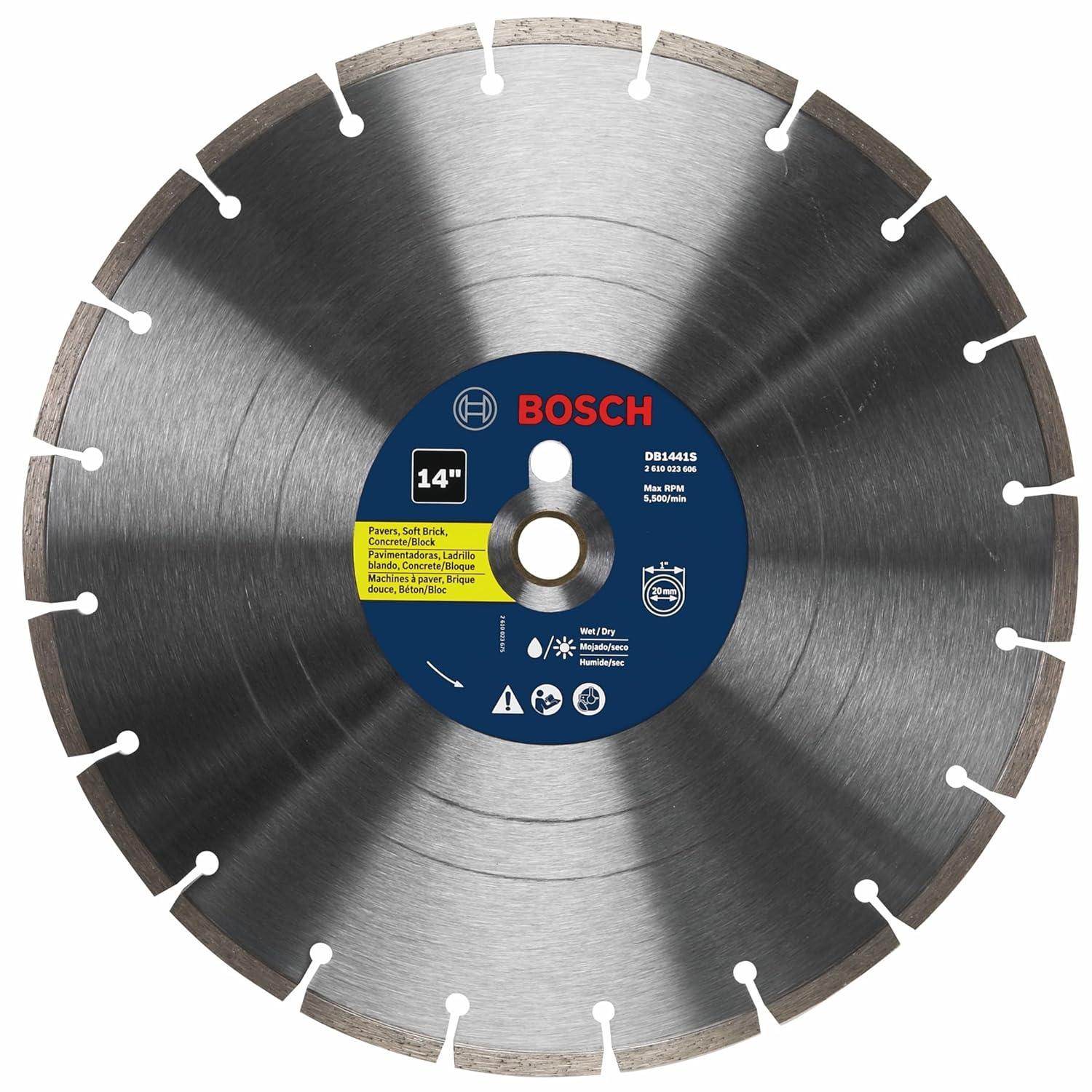 imageBosch DB441C 4 in Premium Segmented Rim Diamond Blade for Universal Rough Cuts14 In
