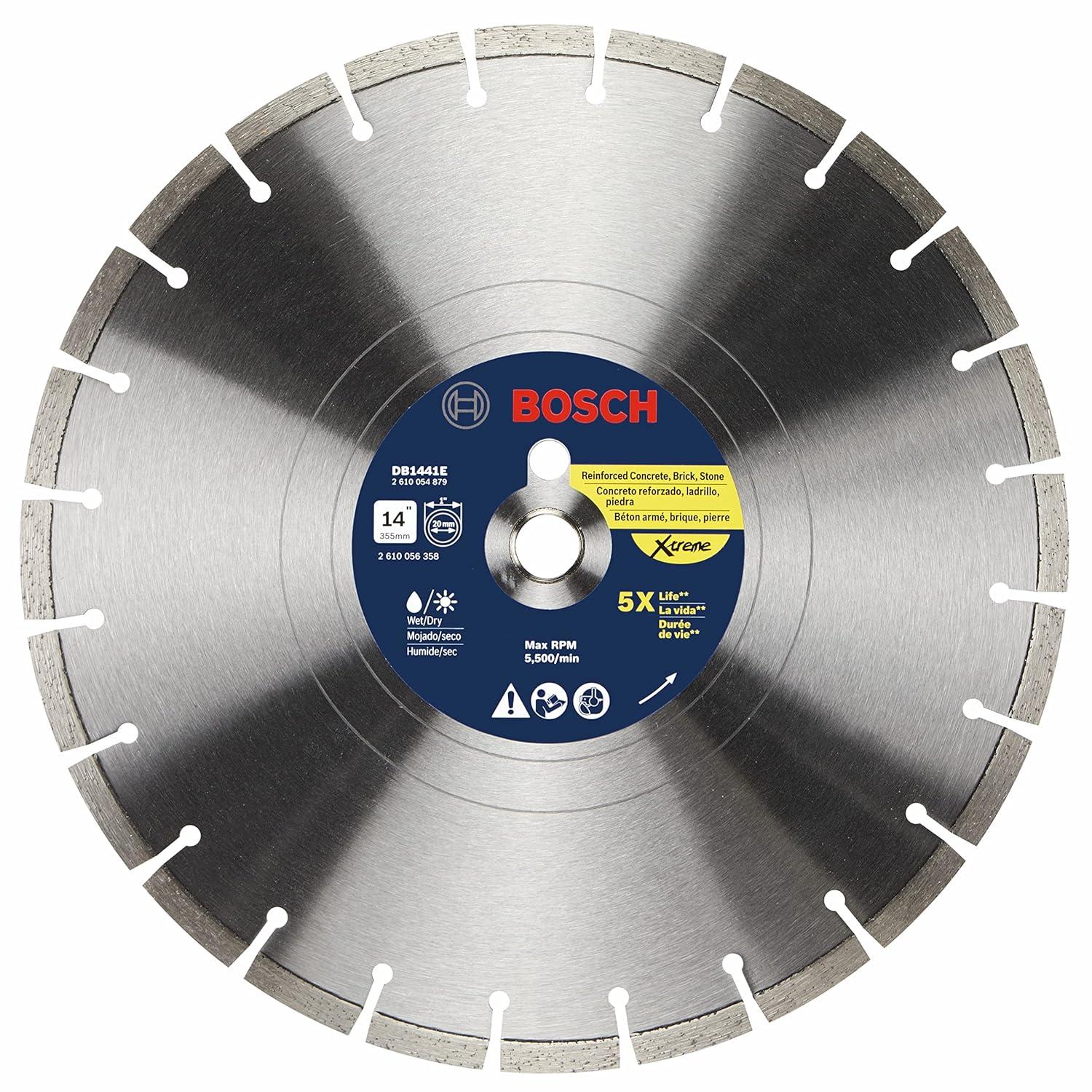 imageBosch DB441C 4 in Premium Segmented Rim Diamond Blade for Universal Rough Cuts14 In