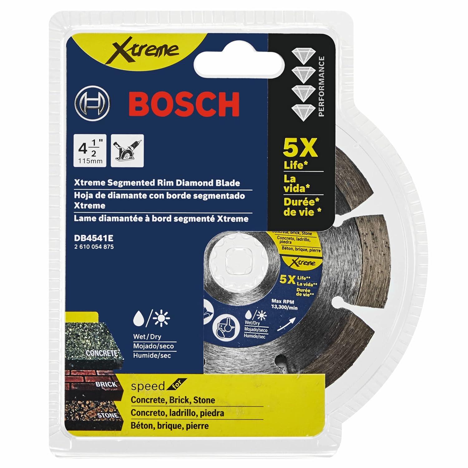 imageBosch DB441C 4 in Premium Segmented Rim Diamond Blade for Universal Rough Cuts412 In