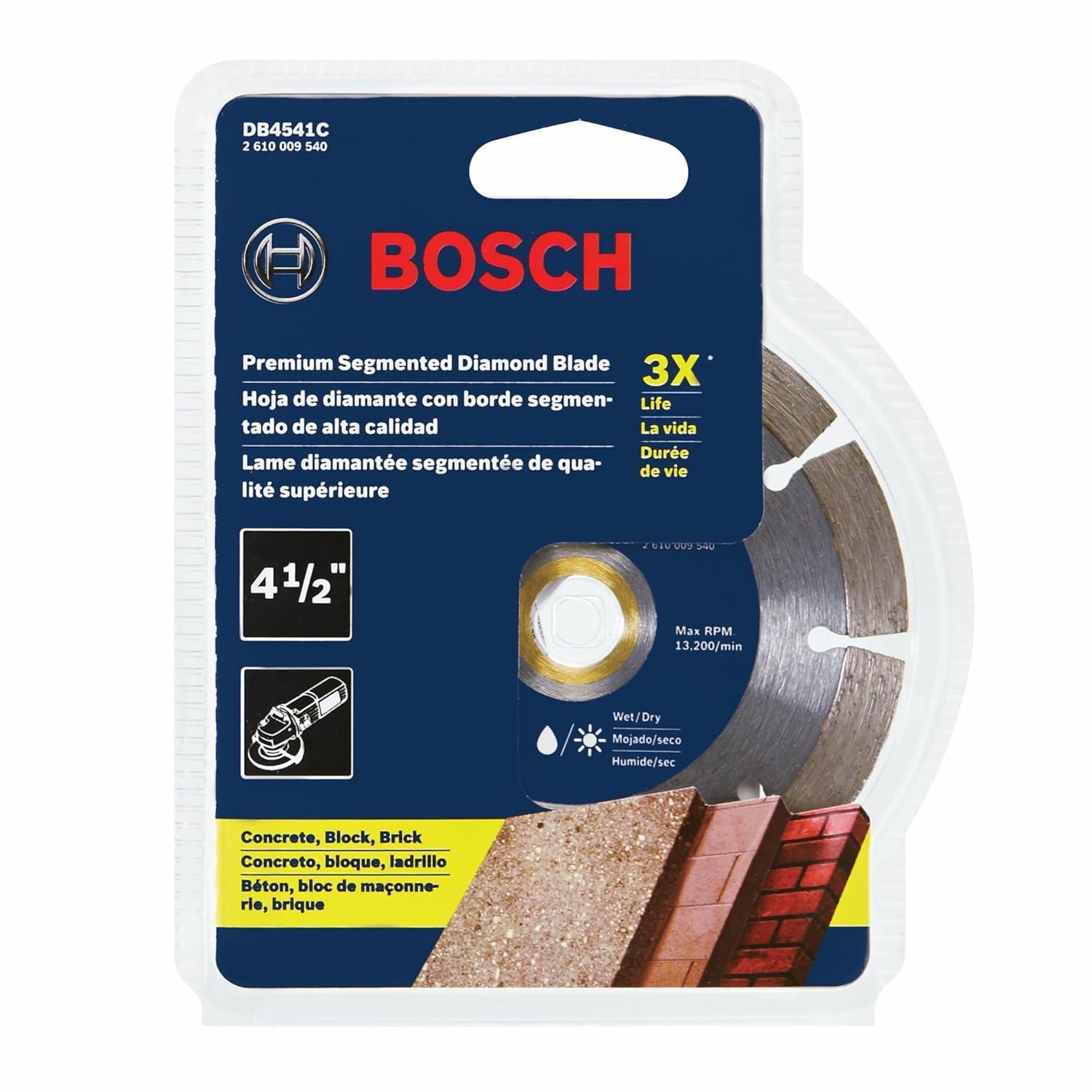 imageBosch DB441C 4 in Premium Segmented Rim Diamond Blade for Universal Rough Cuts412 In