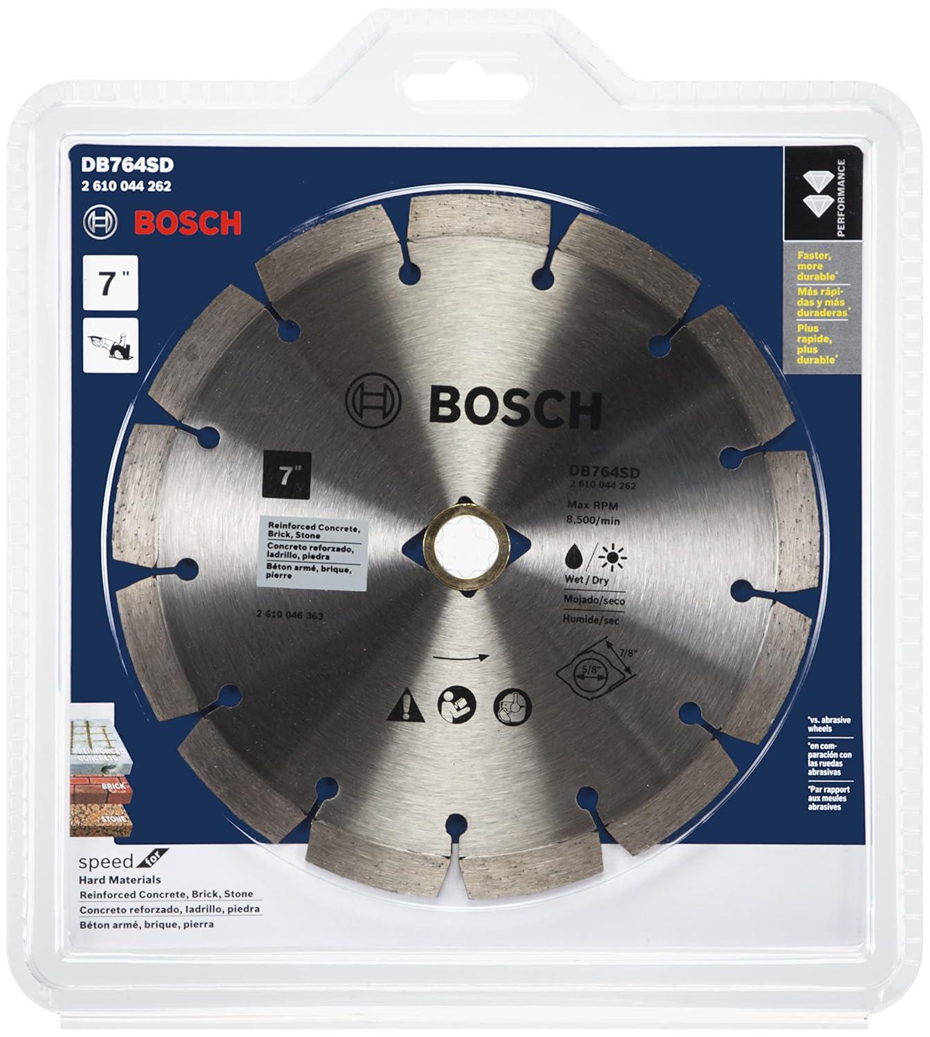 imageBosch DB441C 4 in Premium Segmented Rim Diamond Blade for Universal Rough Cuts7 In