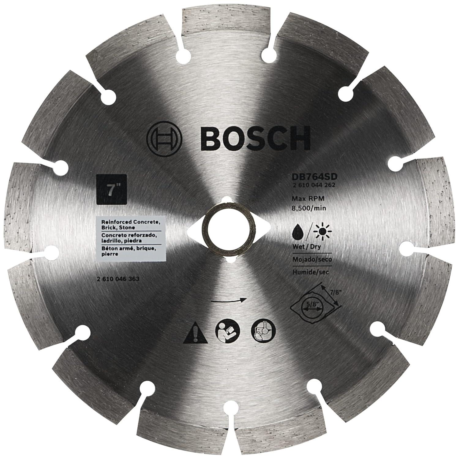 imageBosch DB441C 4 in Premium Segmented Rim Diamond Blade for Universal Rough Cuts7 In