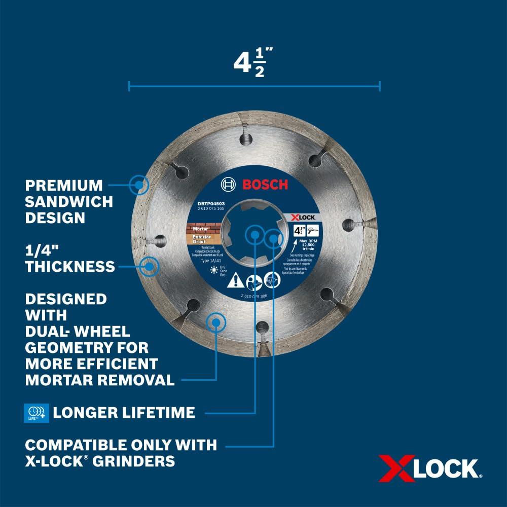 imageBosch DBTP0501 5 in Premium Segmented Tuckpointing Blade412 DIAMETER