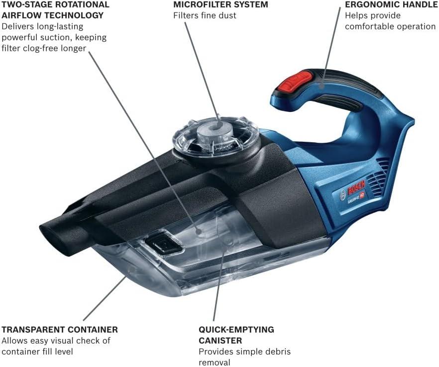 imageBosch GAS18V02N 18V Handheld Vacuum Cleaner Battery Not Included