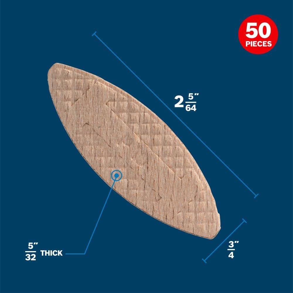imageBosch GFF110 50 Pc 10 Joining BiscuitsIdeal for Medium Wood