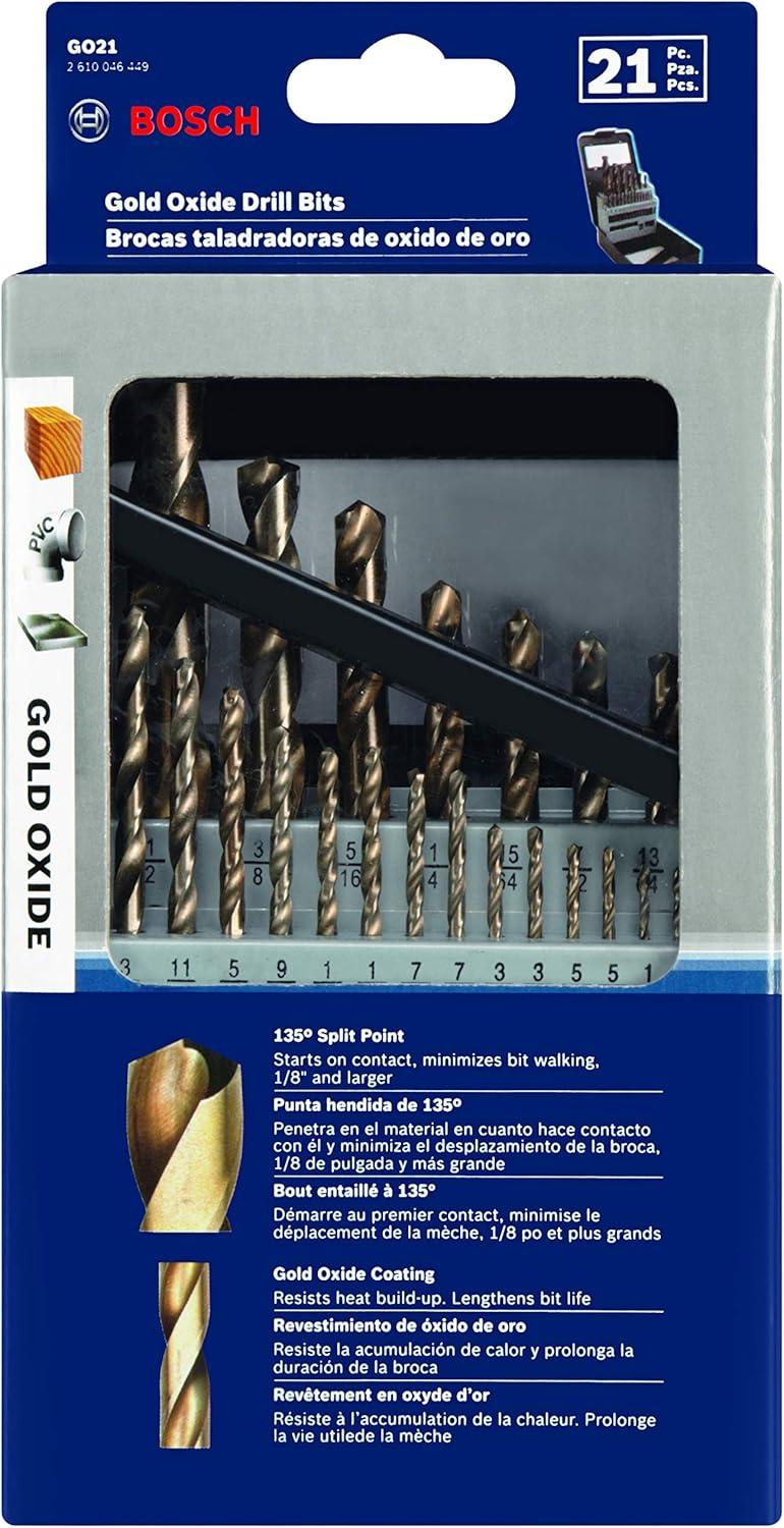 imageBosch GO21 21 pc Gold Oxide Drill Bit SetOne Size