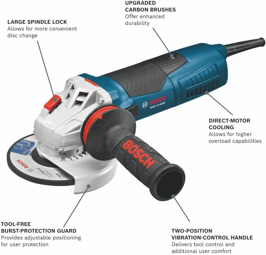 imageBosch GWS1350VS 5 In Angle Grinder