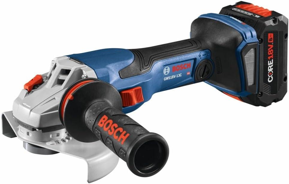 imageBosch GWS18V13CB14 PROFACTOR 18V ConnectedReady 5 6 In Angle Grinder Kit with 1 CORE18V 8 Ah High Power BatteryIndustrial