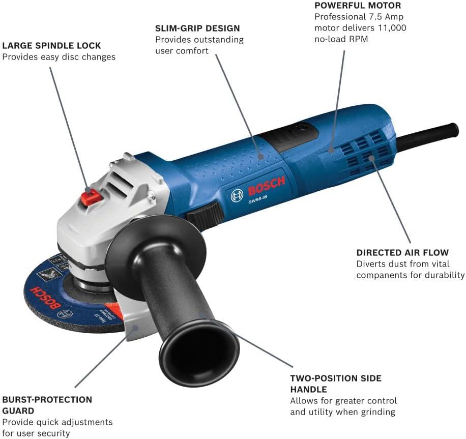 imageBosch GWS845 412 In Angle GrinderIndustrial