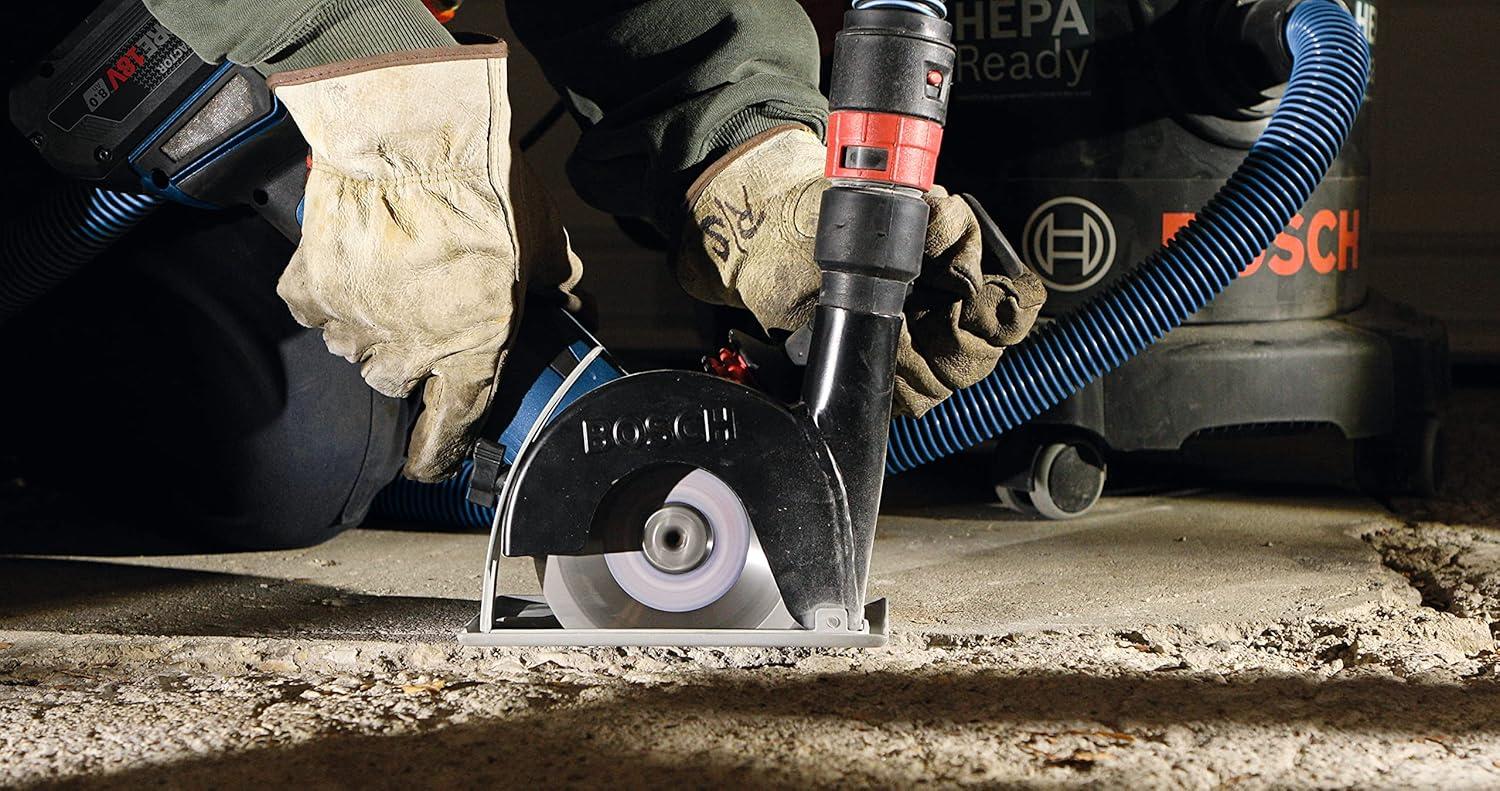 imageBosch GWX18V13PB14 PROFACTOR 18V XLOCK 5 6 In Angle Grinder with No LockOn Paddle Switch and 1 CORE18V 8 Ah High Power Battery