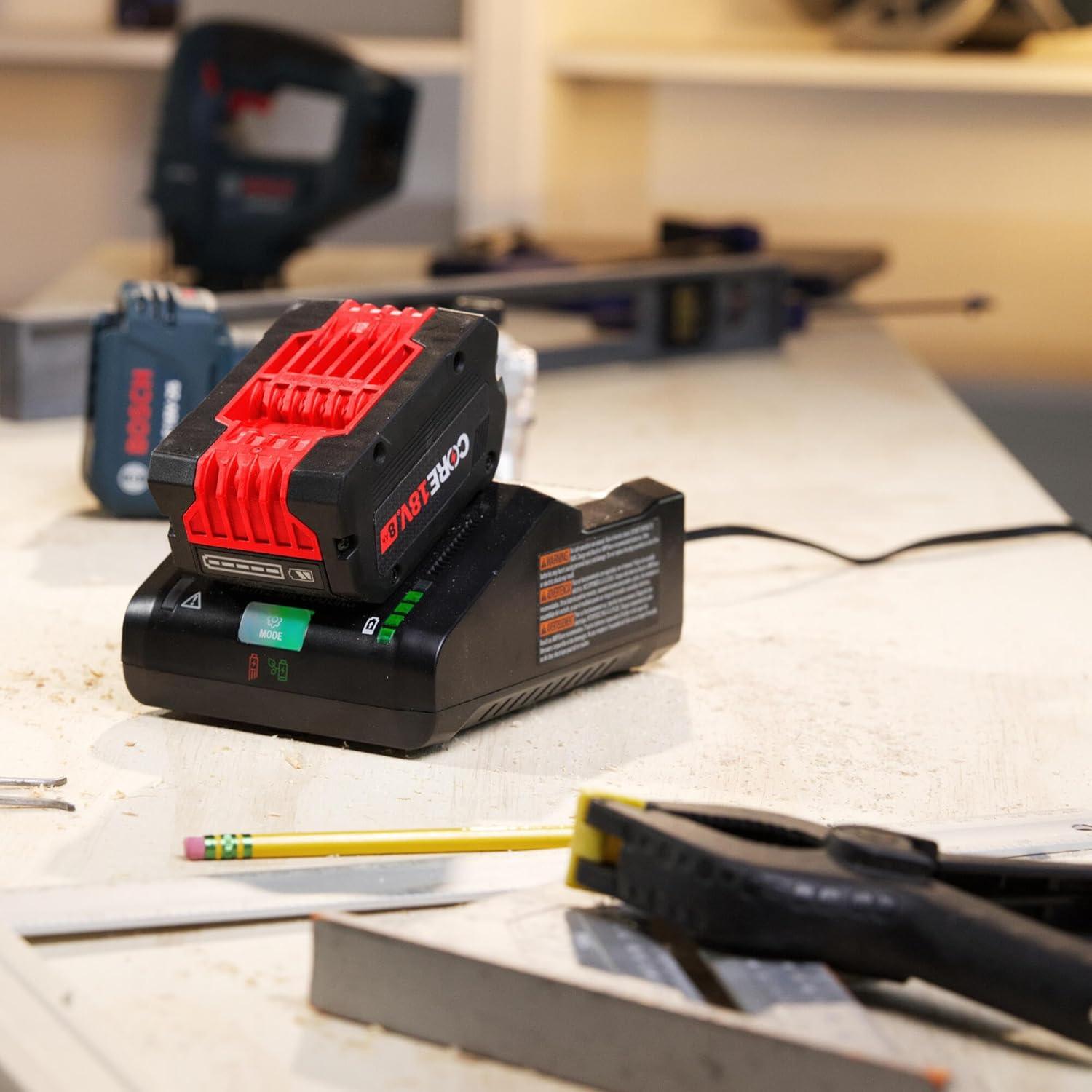 imageBosch GXS18V30N18 18V Starter Kit with 1 CORE18V 8 Ah High Power Battery and 1 18V 16 Amp Battery Turbo Charger