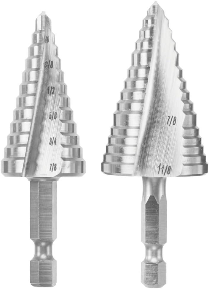 imageBosch IMSDC003 3 pc HighSpeed Steel Impact Tough Turbo Step Drill Bit Set2pc Impact