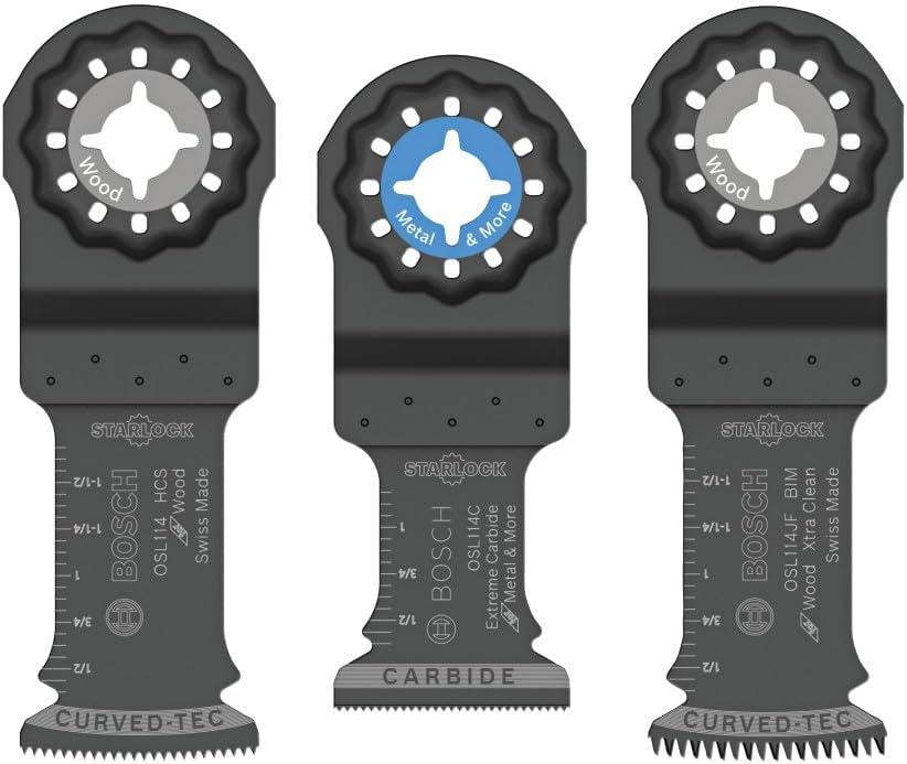 imageBosch OSL003VP 3 pc Starlock Oscillating MultiTool Accessory Blade Set