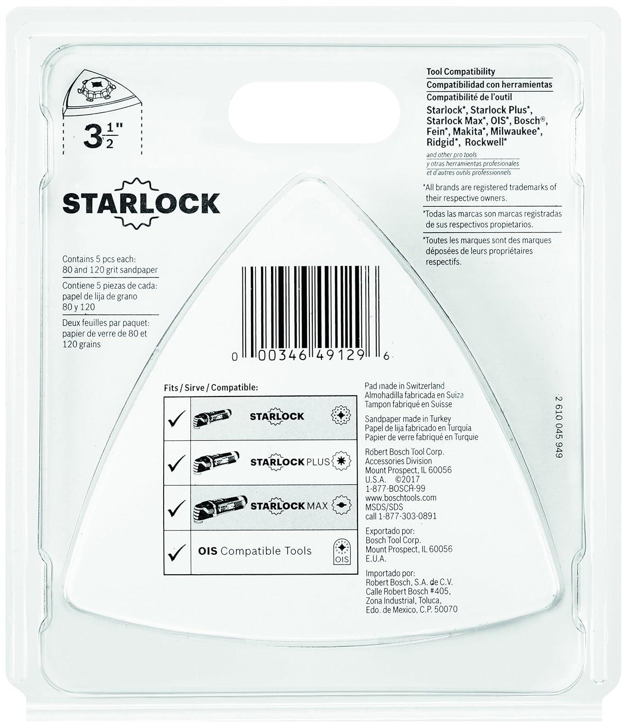 imageBosch OSL114 114 in Starlock Oscillating Multi Tool HighCarbon Steel Plunge Cut Blade3 in Pack of 2