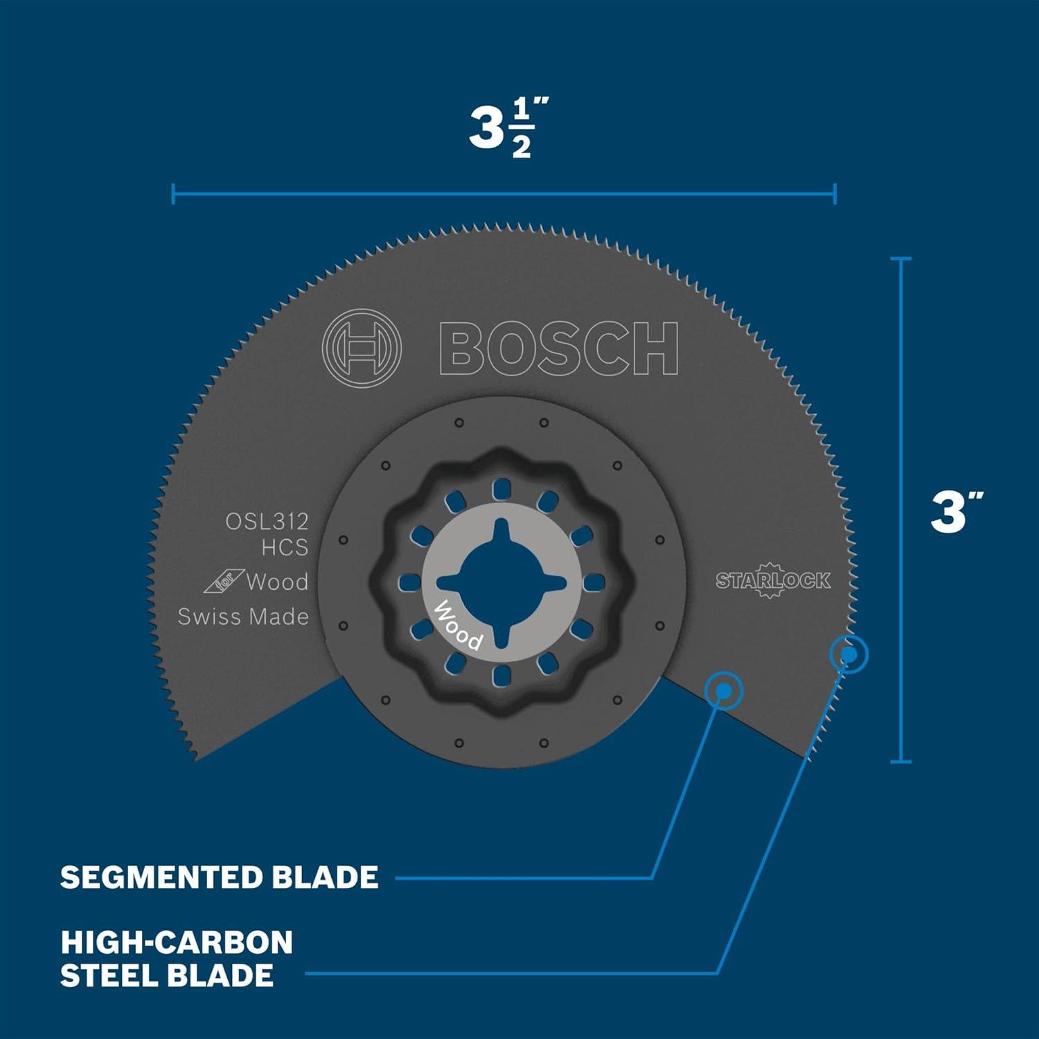 imageBosch OSL114 114 in Starlock Oscillating Multi Tool HighCarbon Steel Plunge Cut Blade312 In