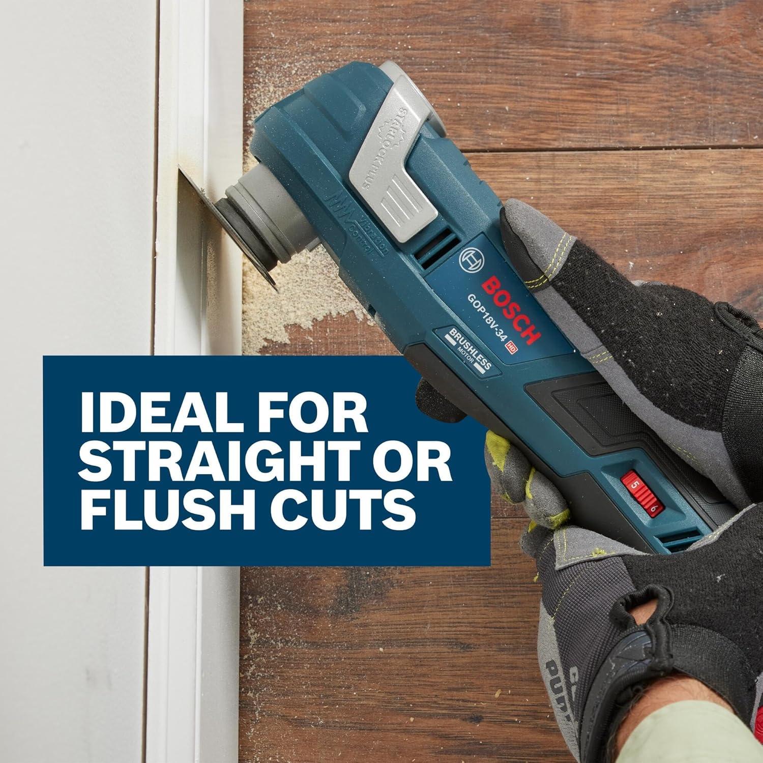 imageBosch OSL114 114 in Starlock Oscillating Multi Tool HighCarbon Steel Plunge Cut Blade312 In