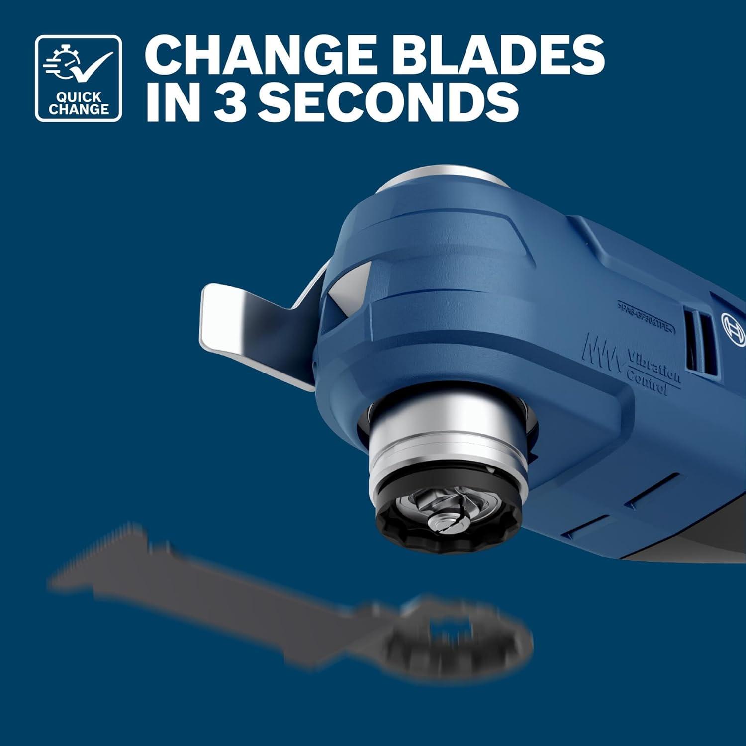 imageBosch OSL114 114 in Starlock Oscillating Multi Tool HighCarbon Steel Plunge Cut Blade312 In