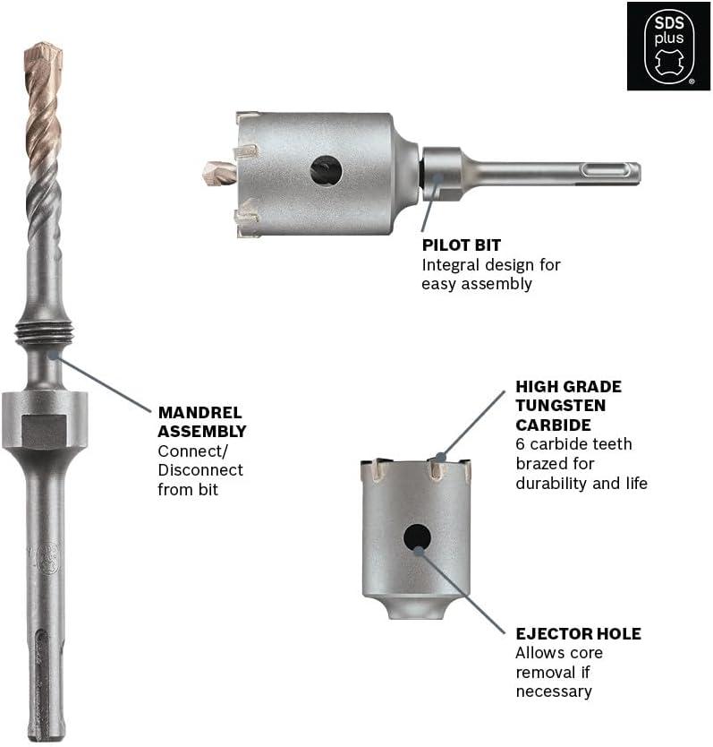 imageBosch T3914SC 178 in SDSPlus Speedcore ThinWall Core Bit21116 in